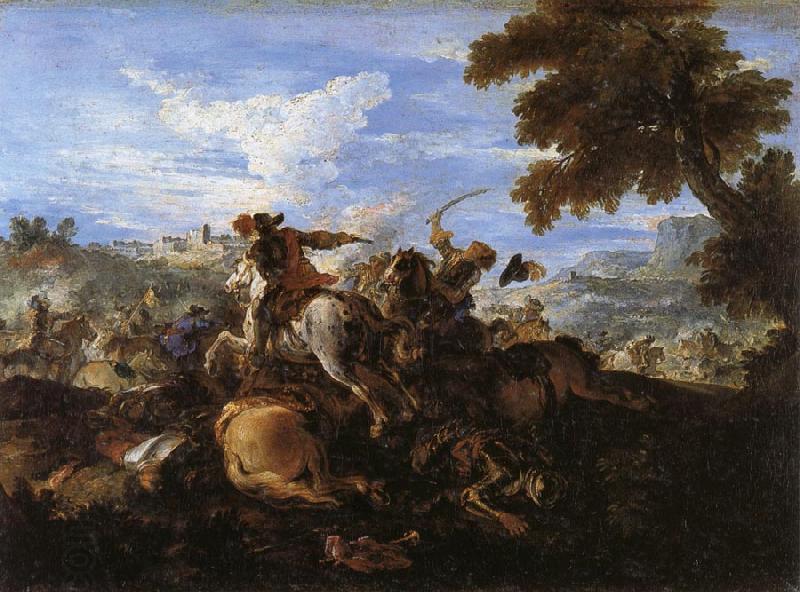 Parrocel, Joseph Cavalry Battle oil painting picture